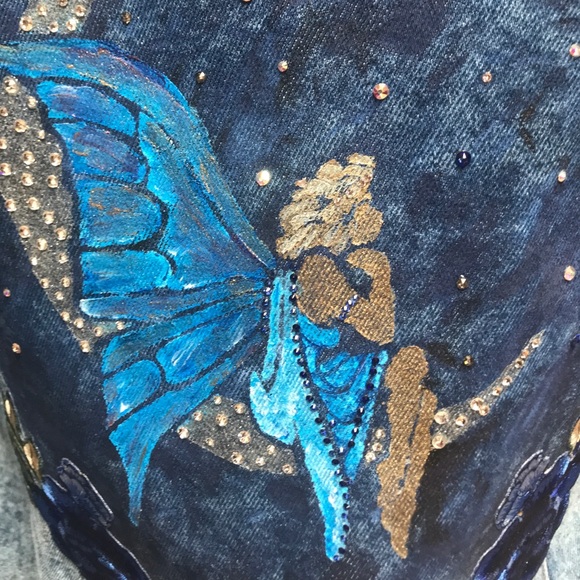 Blue Fairy on the Moon Jean Jacket - Picture 4 of 7